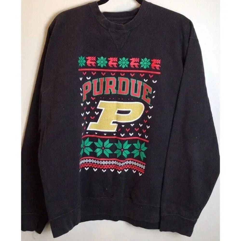 Purdue Boilermakers NCAA Champion Sweater Holiday Christmas XL